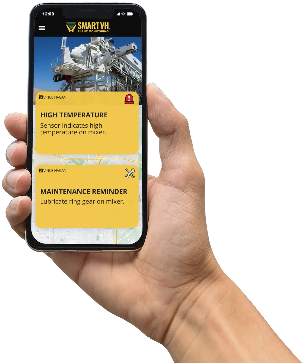 SmartVH – Batch Plant Monitoring App Mobile Monitoring Batching Plant Components